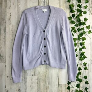 THE DROP PASTEL PURPLE BUTTON DOWN CARDIGAN SWEATER SIZE LARGE